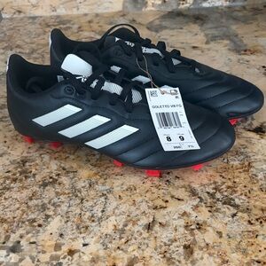 Adidas Kids Black and White Soccer Sneakers